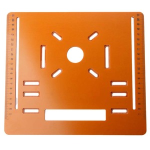Cutting Machine Base Plate 25x28cm Orange Plastic For Woodworking Circular Saw Bevel Cut High Rigidity - Product Image 3