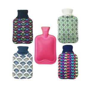 Bouteille d'eau chaude en caoutchouc avec couvercle en peluche super doux, bouteille d'eau chaude de grande capacité 2L avec manchon en tricot - Product Image 6