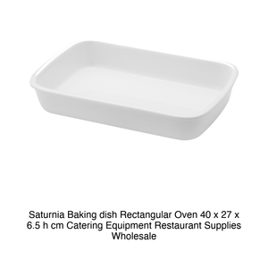 ถาดอบซาตูร์เนียทรงสี่เหลี่ยมผืนผ้า ขนาด 40 x 27 x 6.5 ซม. อุปกรณ์จัดเลี้ยง อุปกรณ์ร้านอาหาร ขายส่ง - Product Image 2