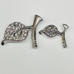 Oro rosa argento amore angelo per natale FengShui pacifica decorazione foglia dimensione foglia di giada in metallo di mele accessori per gioielli - Product Image 4