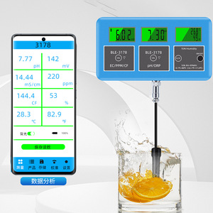 Analyseur de qualité de l'eau Ble-3178 Ppm Ec Cf Ph Orp Temp Humidity Bluetooth, testeur portable pour aquarium et bassin à poissons - Product Image 5