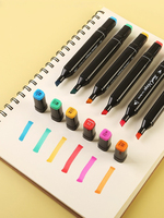 Nouvelle papeterie Logo personnalisé 24-262 couleurs en Stock Double pointe aquarelle alcool brosse recharge marqueur stylo ensemble pour les enfants