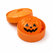 Jouets Squishy Halloween Scintillants en Forme de Chignon, Mignons et Effrayants, Jouets Anti-Stress à Presser avec Boîte Vapeur, Cadeau pour Fête d'Enfants