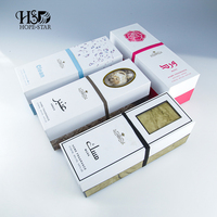 Dossiers de rangement cosmétiques personnalisés, gaufrés, laminés mats, recyclables, avec emballage pour soins de la peau, pour la beauté et les cosmétiques