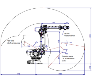 Bras robotisé industriel FANUC R-2000iC/165F, charge utile de 165 kg, portée de 2655 mm, <span class=keywords><strong>6</strong></span> <span class=keywords><strong>axes</strong></span>, <span class=keywords><strong>robot</strong></span> de palettisation et de manutention automatisée - Product Image 6