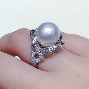 Anillo de perlas sintéticas para mujer, estilo palacio, princesa, elegante, dulce, joyería de moda, accesorio de regalo - Product Image 2