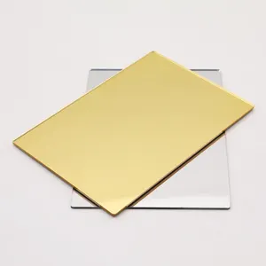 Feuille de miroir acrylique dorée 1-6mm pour la fabrication d'accessoires de décoration d'intérieur