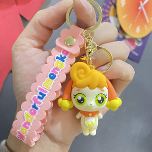 พวงกุญแจตุ๊กตาพีวีซี3D การ์ตูนน่ารักใหม่ขายดีพวงกุญแจรถลายอะนิเมะเกาหลีกันน้ำได้แรงบันดาลใจจากจี้พวงกุญแจรถ - Product Image 4
