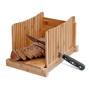 Bread Slicer Kitchen Eco-friendly Foldable Bamboo Wholesale Home Baking Tools Set Baking & Pastry Tools Sustainable 1 Per Kit