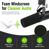 Microphone de studio dynamique SM7dB avec préampli intégré - Micro XLR pour podcasting, streaming et enregistrement vocal, son chaud et lisse
