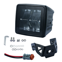 Feux antibrouillard LED carrés de 3 pouces 12V 24V 70W Bi LED Laser pour système d'éclairage LED auxiliaire de voiture tout-terrain IP67