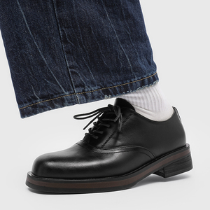 Nouveaux hommes <span class=keywords><strong>bottes</strong></span> de travail robustes bout carré à lacets noir chaussures de mode pour hommes 38-45 chaussures d'habillage formelles de haute qualité en gros - Product Image 3