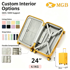 <span class=keywords><strong>Valise</strong></span> rigide à poignée large 20/24 pouces avec roulettes pour les voyages à l'aéroport et les escapades de week-end – Commande en gros - Product Image 2