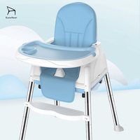 Chaise haute pour bébé moderne en plastique EaseNeat avec roulettes et plateau pour la cuisine et le salon
