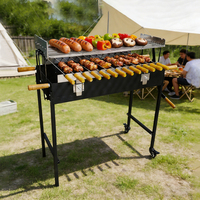 Barbecue HDC32 Black Cyprus Grill, barbecue moderne pour jardin extérieur, four à barbecue, brochettes rotatives électriques