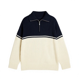 Vintage Preppy Winter Acrylic Pullover <b>Sweater</b> <b>Men</b> Oversized Full Sleeve O-<b>Neck</b> Solid Fake Two Piece - Product Image 1