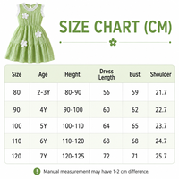 Nouvelle Robe d'été 2026 pour Filles, Modèle Fleurie Sans Manches, Robe Gâteau Superposée Douce, Col à Volants, Vert, Collection Boutique, Vente Chaude, Robes pour Enfants