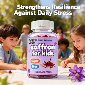 US EU ขายร้อน oem/odm gummies หญ้าฝรั่นสำหรับเด็กรองรับอารมณ์สงบและโฟกัสสารสกัดจากหญ้าฝรั่นพร้อมกาบาปราศจากน้ำตาลปราศจากกลูเตน - Product Image 5