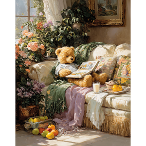 CHENISTORY <span class=keywords><strong>Peinture</strong></span> par numéros pour adultes, kit de démarrage, <span class=keywords><strong>tableau</strong></span> acrylique Ours sur canapé avec numéros, artisanat pour la décoration intérieure - Product Image 1