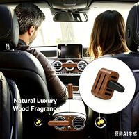 Ambientador de Coche Reutilizable de Madera con Clip para Ventilación, Hecho de Nogal Negro y Arce. Gotreñe de cuánto quieras de aceite esencial, se adapta a todas las rejillas de ventilación.