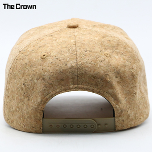 Gorra de béisbol de corcho de 5 paneles con logotipo personalizado y cuerda, venta al por mayor, fabricante de gorras vintage con textura de madera - Product Image 5
