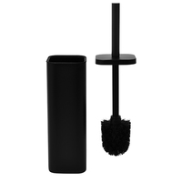 Ensemble de brosse de toilette carrée en acier inoxydable, tête de brosse hygiénique autobloquante, outil de nettoyage de salle de bain moderne pour la maison et l'hôtel