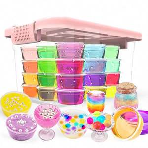 2019 Hot Selling Educational Kid Toys Colorful <b>Modeling</b> <b>Clay</b> Silicone Crystal Mud DIY Anti-Stress Slime Set - Product Image 5