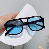 Lunettes de Soleil Rétro Tendance Grand Cadre Haute Qualité Anti-UV