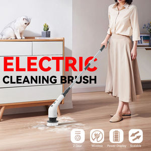 Nettoyeur électrique rotatif sans fil pour le nettoyage de la salle de bain avec une longue poignée, brosse de nettoyage électrique - Product Image 2