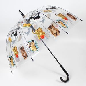 Parapluie à poignée en J droit, design chien, le plus populaire, à ouverture automatique, économique - Product Image 5