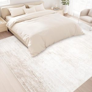 Tappeti Moderni Astratti 8x10 100% Poliestere a Pelo Basso Lavabili Morbidi Resistenti alle Macchie <span class=keywords><strong>Beige</strong></span> per Soggiorno Sala da Pranzo - Product Image 3