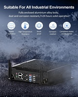 Mini PC industriel sans ventilateur, Core I7-10510U, 16 Go de RAM, 256 Go de SSD, Windows 11 Pro, triple écran, USB Type-C, WiFi, SIM