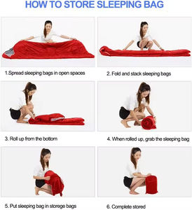Sac de couchage pliable pour l'extérieur, sac de couchage de camping, <span class=keywords><strong>matelas</strong></span> de couchage, couverture chaude pour la randonnée avec sac de rangement - Product Image 4