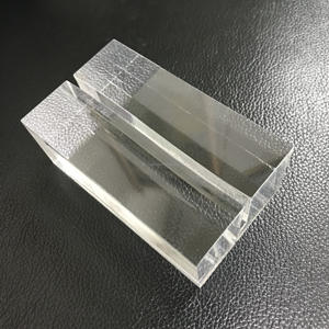 Lucite Slotted Pequeno Bloco De Titular Do Cartão Do Suporte Do Sinal De Mesa De Casamento Base De Sinal Acrílico Claro - Product Image 4