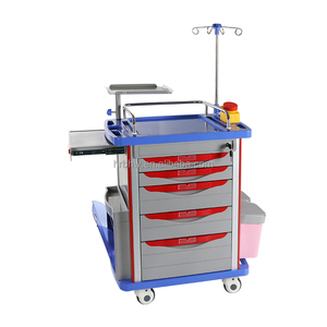 High Quality ABS Emergency Trolley Hospital ICU Room Medical <strong>Nursing</strong> Crash <strong>Cart</strong> - Product Image 3