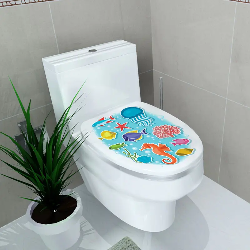 Waterproof bathroom home decor toilet sticker