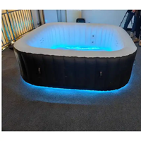 Bain à remous gonflable en PVC durable avec Wi-Fi et éclairage LED pour spa extérieur, idéal pour jardin et usage domestique, convient également à la baignade intérieure