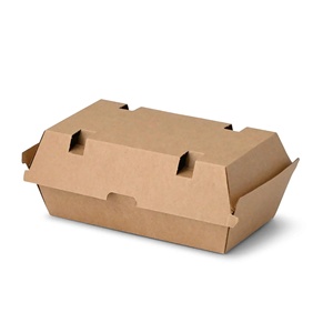 Boîtes à emporter jetables avec couvercle à charnière 21,4x11,4x8,5cm en carton kraft, contenants alimentaires jetables - Product Image 3