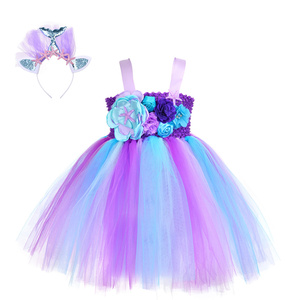 The Little Mermaid Tutu Dress Unicorn Princess Cosplay abiti da festa per neonato Starfish Toddler Mermaid Costume - Product Image 1