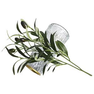 Rami artificiali di ulivo con frutta per vasi da 18.5 pollici 4/6 forchette foglie di olivo criptate - Product Image 2
