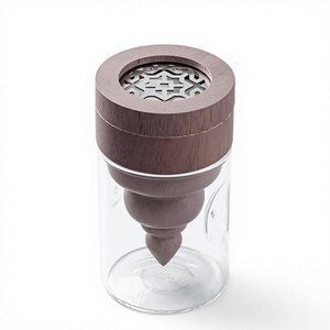 Elegante Mubkhar de Madera de Sheesham de Lujo con Base de Acrílico, Quemador de Incienso de Oud Premium - Product Image 1