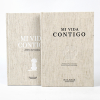 Carnet de notes A5 de luxe personnalisé avec couverture rigide en lin, journal, service d'impression de planificateur à couverture rigide en tissu avec marquage à chaud