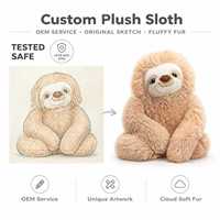 Peluche personnalisée OEM ODM, Peluche paresseux réaliste et lestée, Poupée en peluche, Peluche animaux en peluche Frost, Peluche mascotte