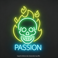 Enseigne néon LED Crâne de feu, Lampe murale squelette tendance pour la décoration de pubs, clubs, chambres et événements festifs