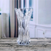 Nordique de haute qualité Transparent Fleurs Eau Arrangement De Bureau Creative Maison Ornements Décoratifs Vase En Verre De Cristal