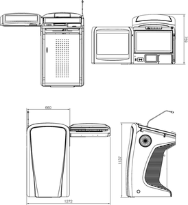 Quality Modern Adjustable 21.5 LCD Digital Pen Touch Kiosk Mic Lectures Smart Collapsible Podium Indoor Animation - Product Image 6