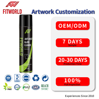 FITWORLD 650ml OEM ODM Limpiador de Ventanas Automotrices en Aerosol, Protección Antivaho de Larga Duración, Producto para el Cuidado del Automóvil
