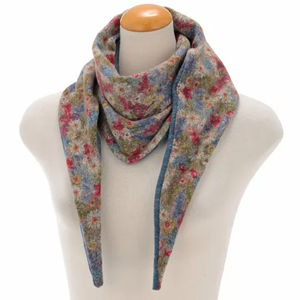 Écharpe fine et petite pour femmes, mode d'été, turban floral, turban carré à fleurs pour femmes - Product Image 1