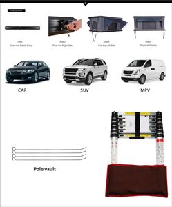 Toldo de Techo Automático para Auto, Tipo Helicóptero, Portátil, de Aluminio, para SUV, para Campamento al Aire Libre - Product Image 4