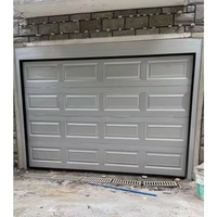 Porte de garage sectionnelle électrique à fonctionnement silencieux, à levage par le haut, avec panneaux en acier isolés, taille personnalisée pour maison, familial, stationnement de voitures